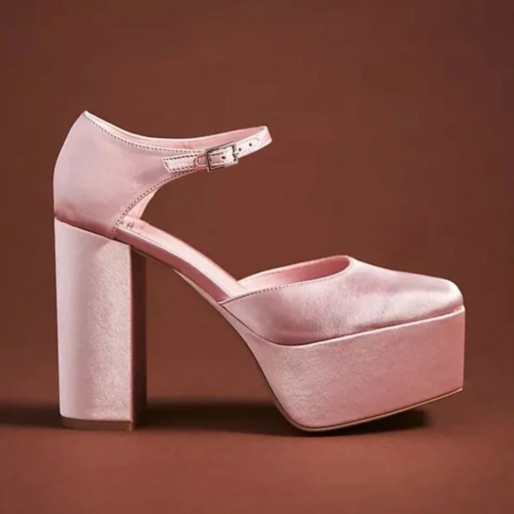 RARE Jeffrey Campbell Over N Out Satin Ballet Heels